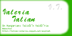 valeria talian business card